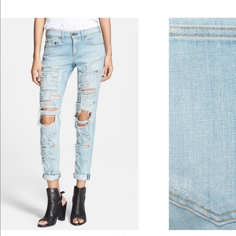 'The Dre' Destructed JeansRAG & BONE/JEAN - Picture 3 of 16
